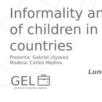 Informality and the Cost of Children in Developing Countries