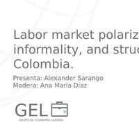 Labor market polarization, informality, and structural change in Colombia