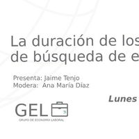 La duración de los procesos de búsqueda de empleo